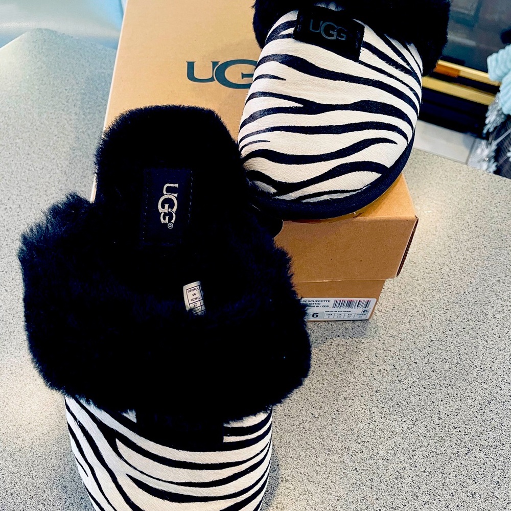 UGG ZEBRA SLIPPERS